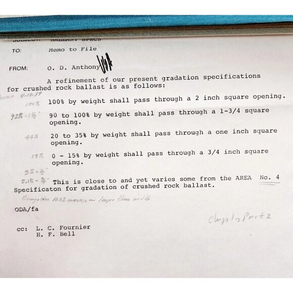 1972 Railroad Bangor Aroostook Roadway Signal Foundation Blueprint J15a DWDD13 - Picture 4 of 4